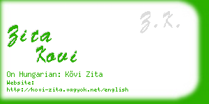 zita kovi business card